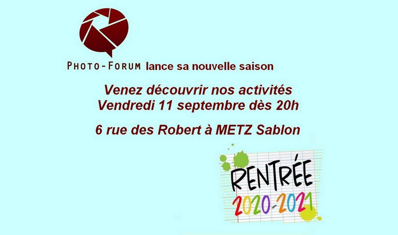 Rentrée - Saison 2020 - 2021 - Accueil nouveaux membres